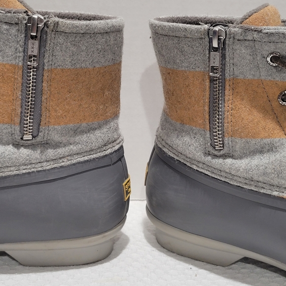 Sperry Top sider  womens 10 M wool rain duck grey ankle zip boots - Picture 3 of 12